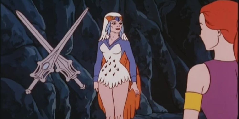 Screencap with two sorceresses from Origin of the Sorceress