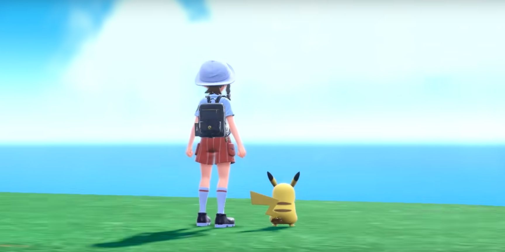 Pikachu and Trainer in the trailer for Pokemon Scarlet and Violet