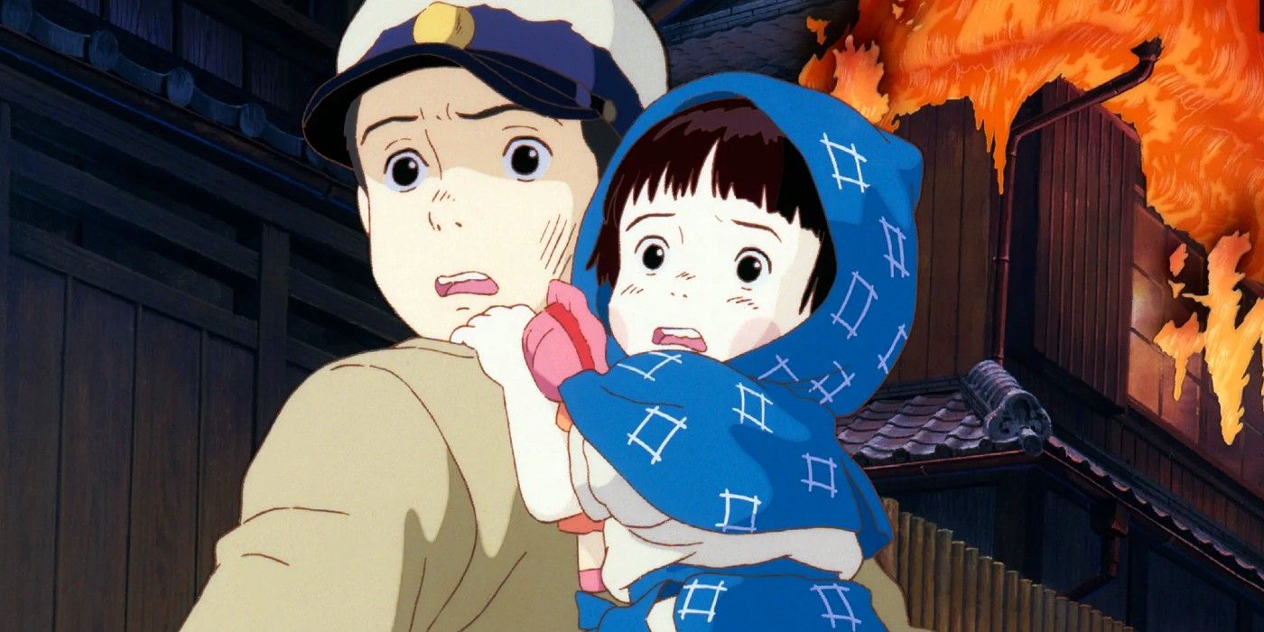 Seita Protects Setsuko In Grave Of The Fireflies