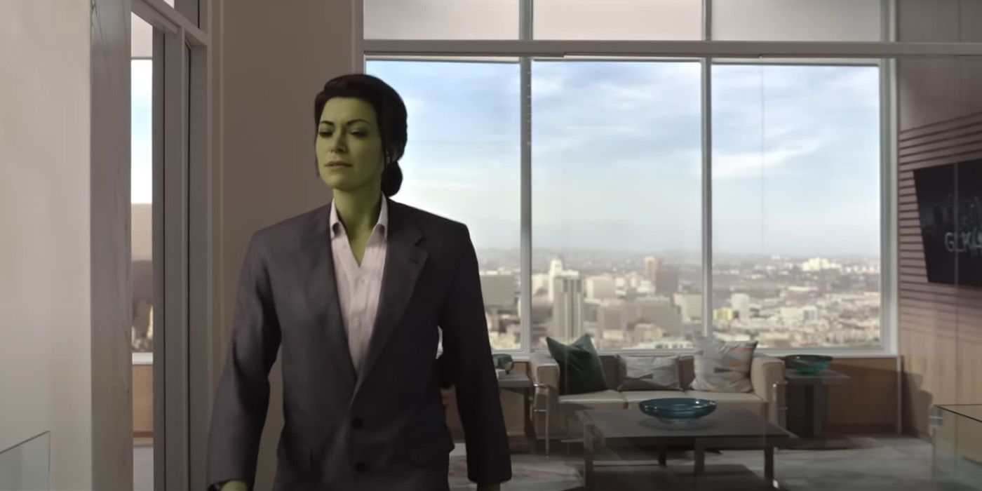 She-Hulk Walking in Suit