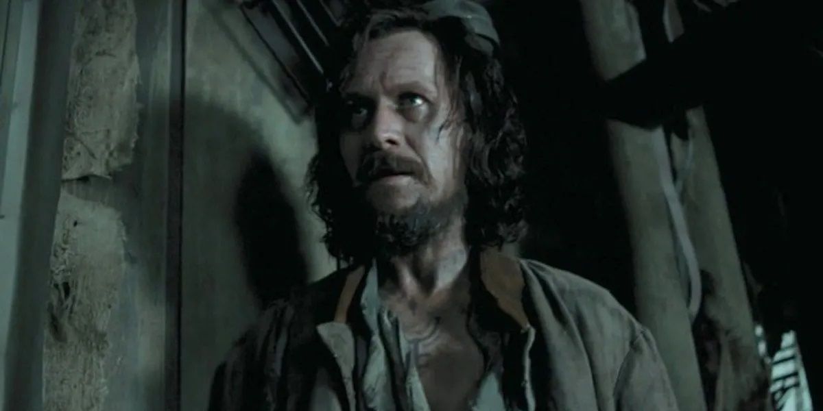 Gary Oldman como Sirius Black na Casa dos Gritos em Harry Potter e o Prisioneiro de Azkaban