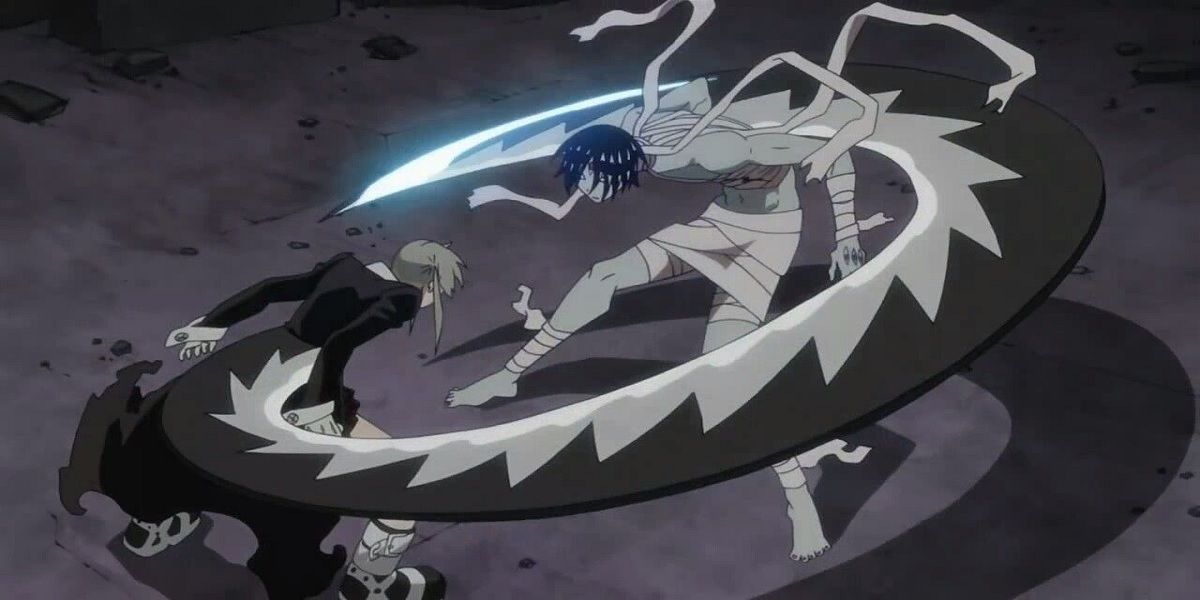 Maka versus asura em Soul Eater.