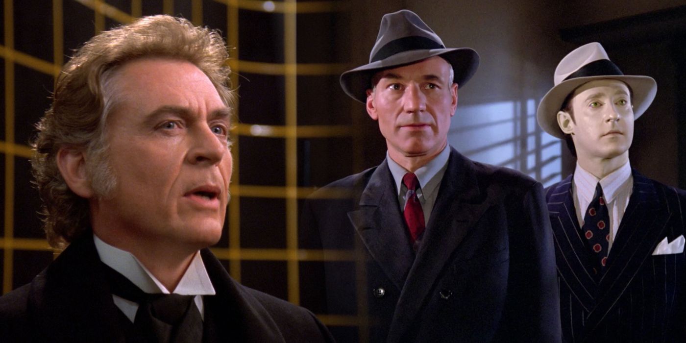 Professor Moriarty, Picard and Data from Star Trek: The Next Generation