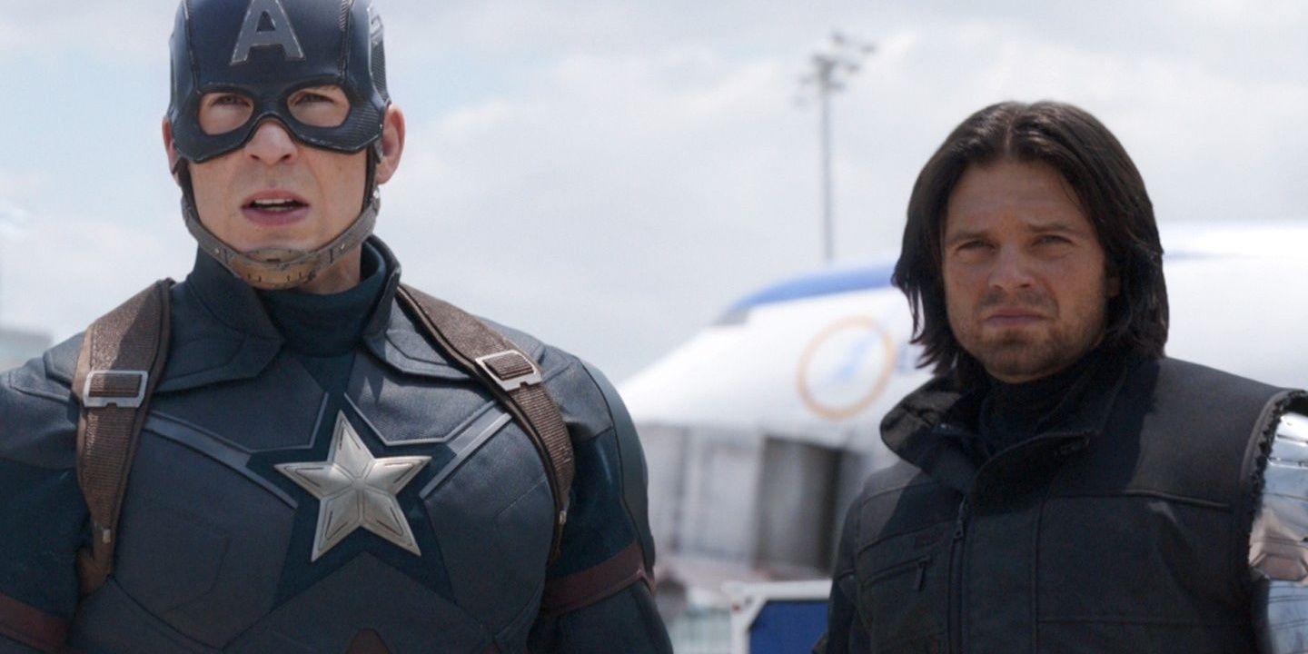 Steve and Bucky in Civil War.