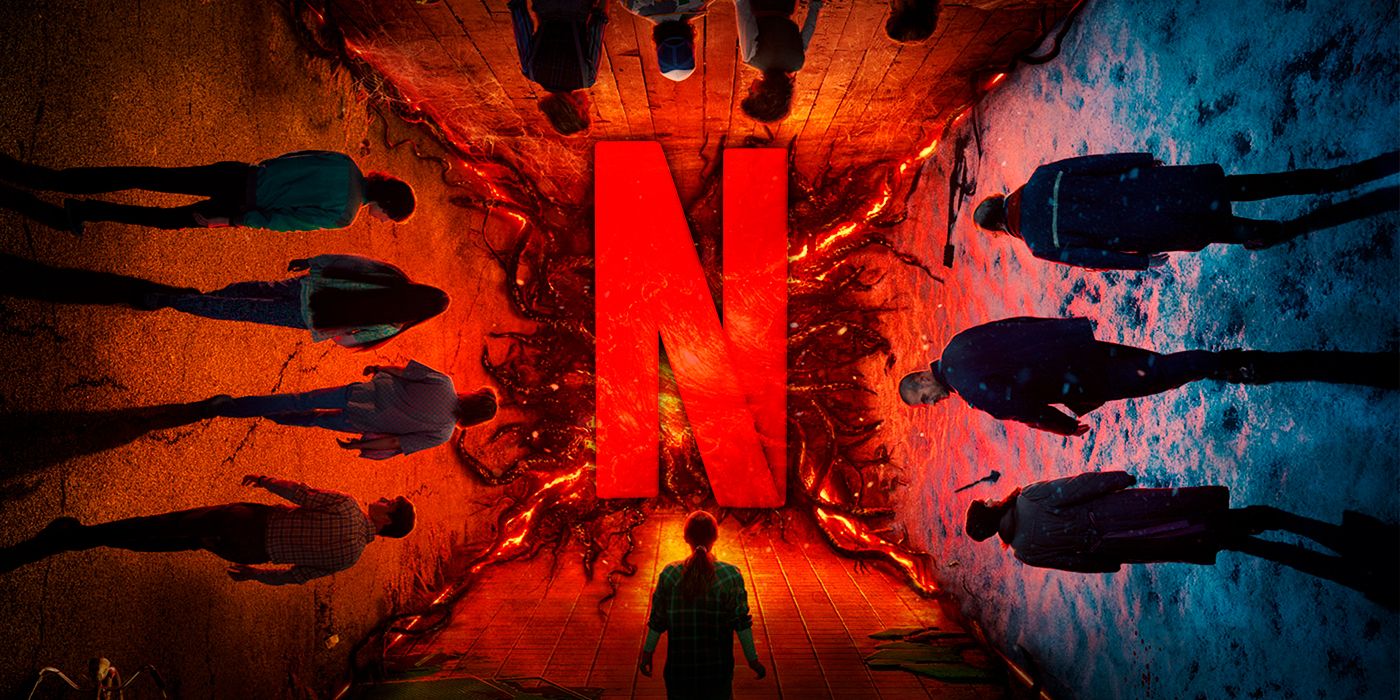 Stranger Things Season 4 poster with Netflix logo in center