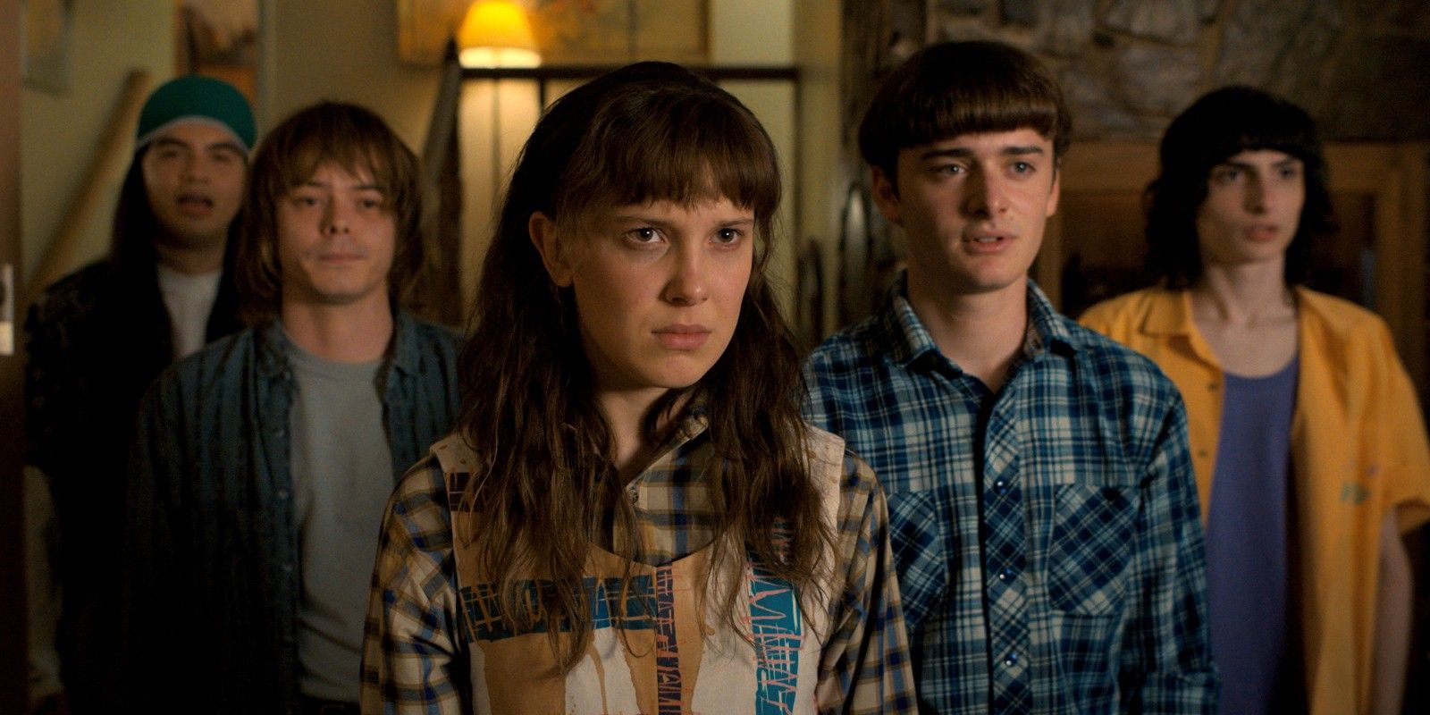 Argyle, Jonathan, El, Will, and Mike in Season 4 of Stranger Things