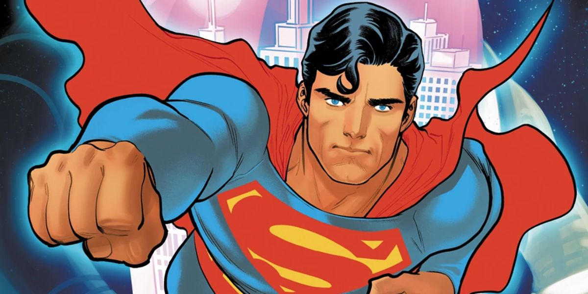 Superman flies forward in the Superman '78 comic series