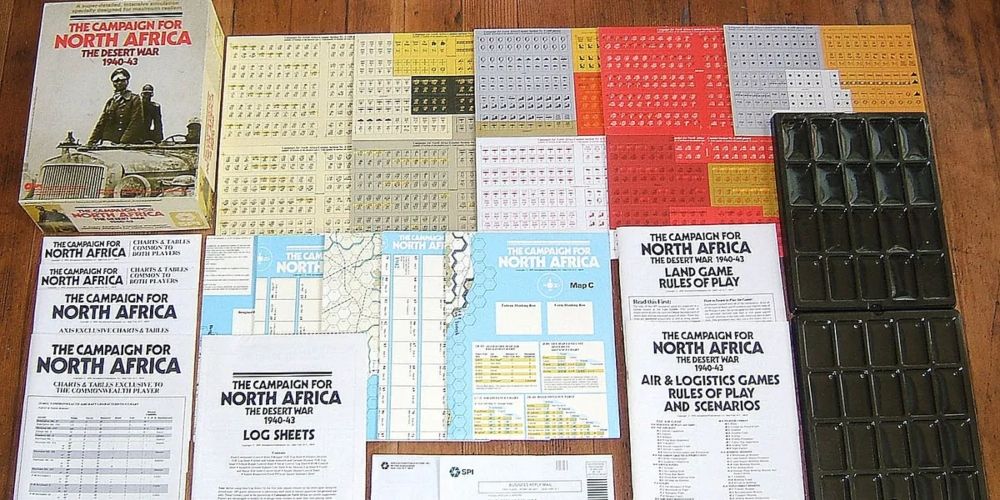 Some of the rules materials for the infamous board game The Campaign for North Africa