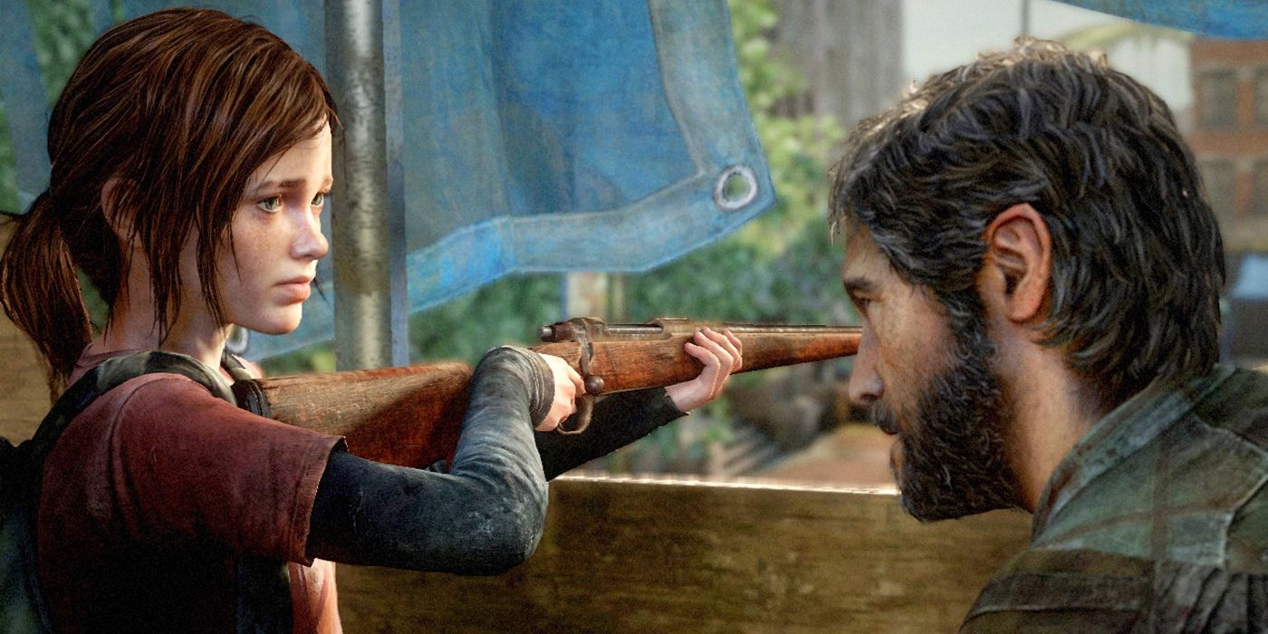 The Last of Us Joel and Ellie rifle scene