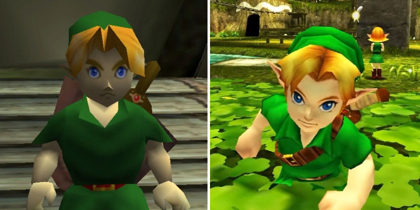 Link as he appears in The Legend of Zelda Ocarina Of Time for Nintendo 64 and Nintendo 3DS