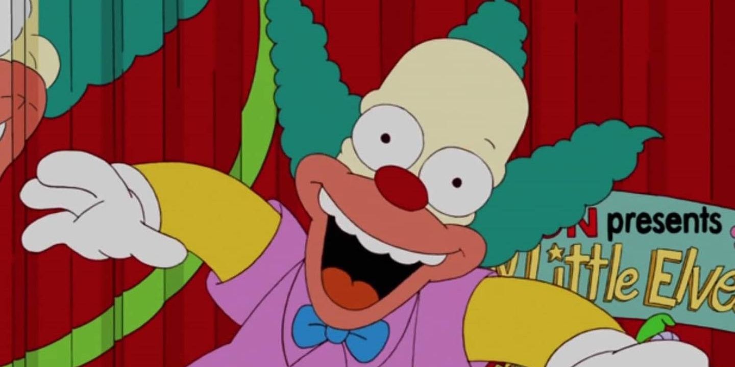 Krusty the Clown entertains on The Simpsons