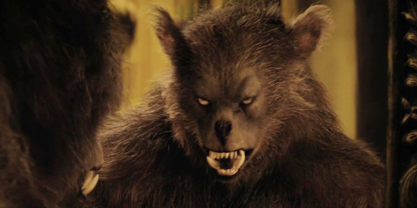 The werewolf transforms in a scene from the 2005 horror film Cursed.