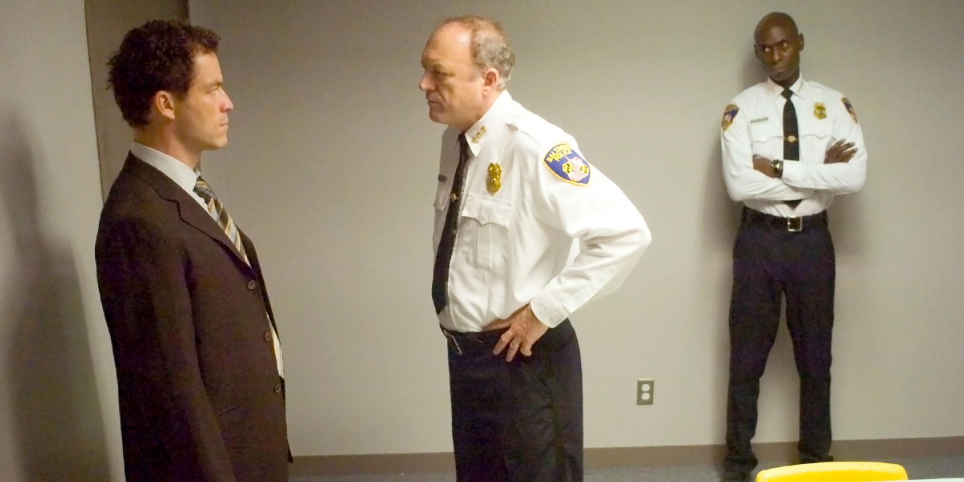 McNulty gets reprimanded by Rawls and Daniels in The Wire finale