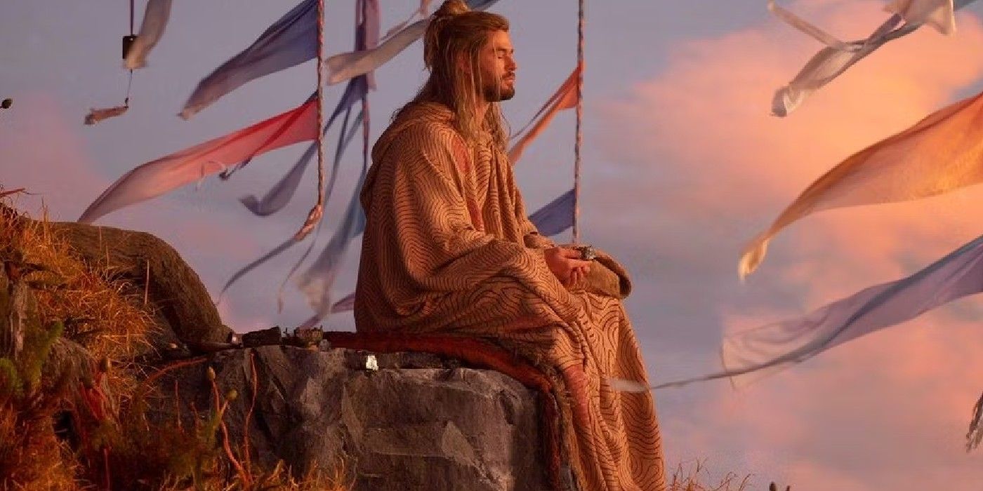 Thor Meditates In Thor Love And Thunder