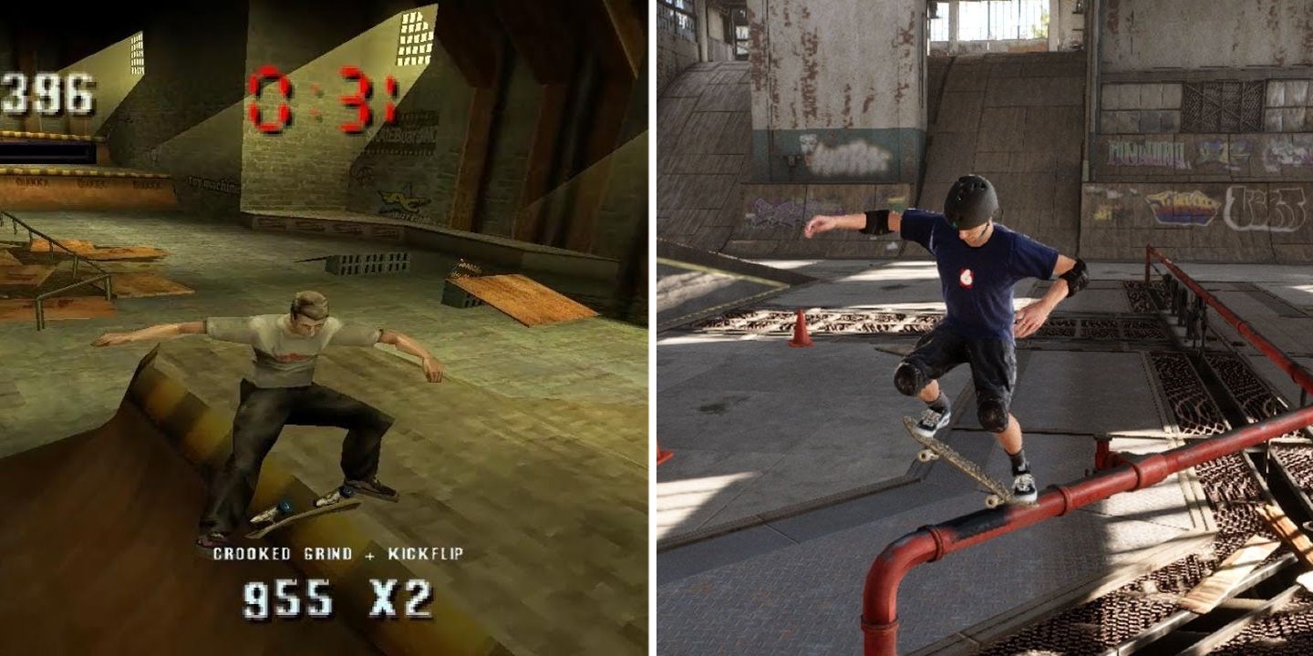 Grinding in the Warehouse level in Tony Hawks Pro Skater and Tony Hawk's Pro Skate 1+2