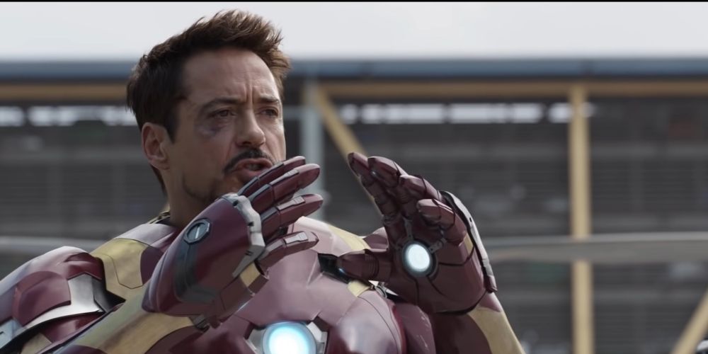 Tony Stark Iron Man calls Spider-Man to restrain Captain America in Civil War.