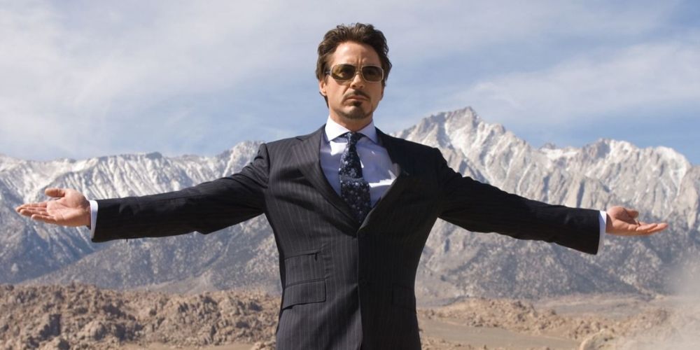 Tony Stark demonstrating the Jericho missile in the first Iron Man movie