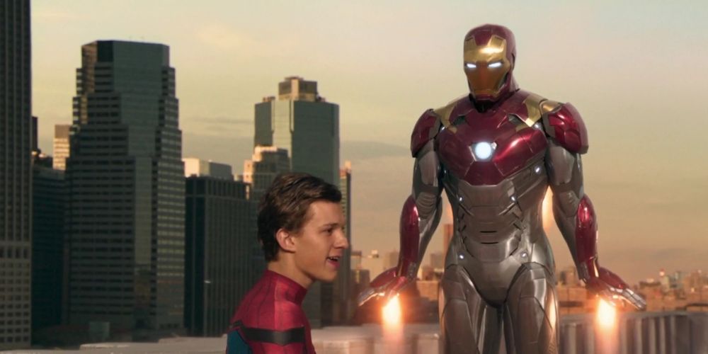Tony Stark Iron Man scolds Peter Parker in Spider-Man: Homecoming