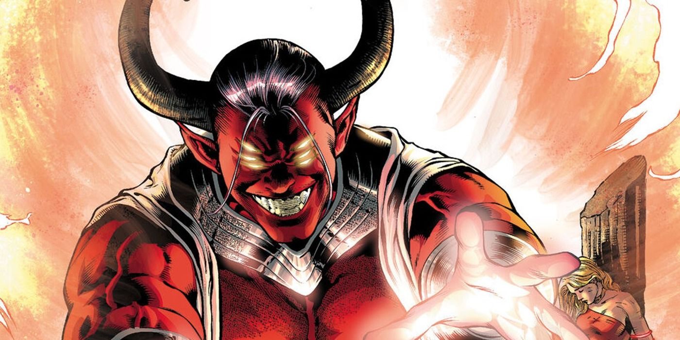 Trigon usando sua magia na DC Comics