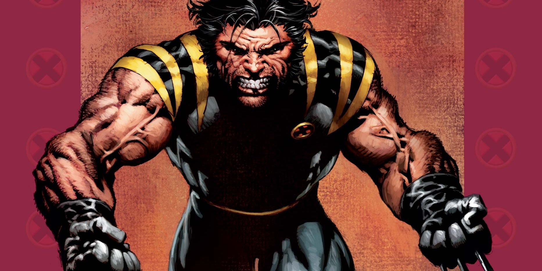 Ultimate Wolverine grimacing as he walks forward with his claws out
