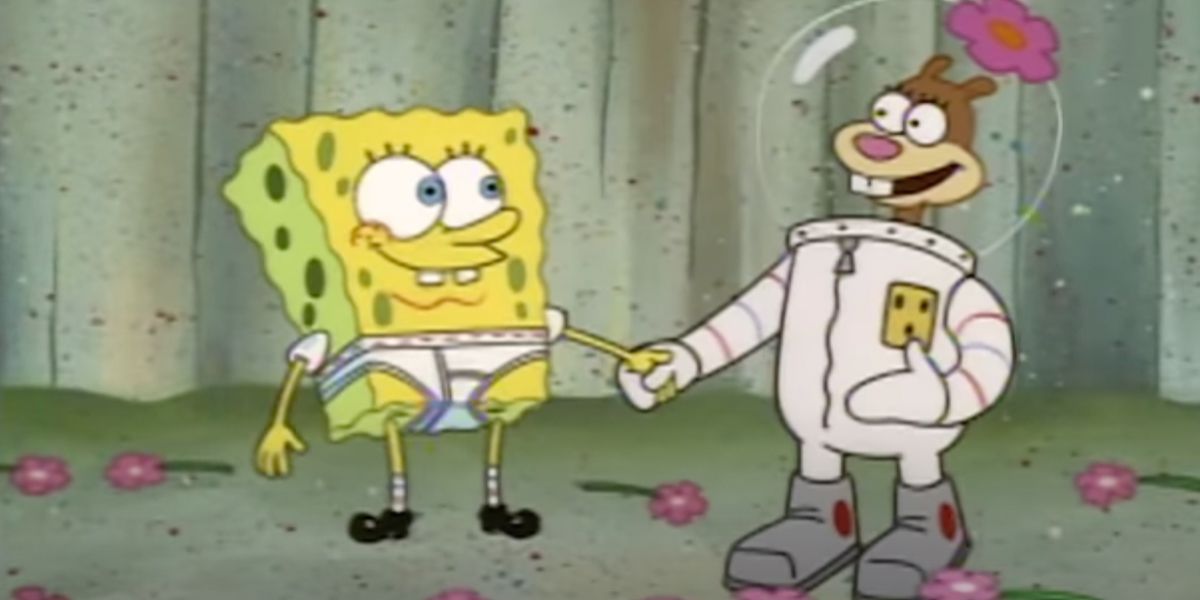 SpongeBob and Sandy in SpongeBob SquarePants.
