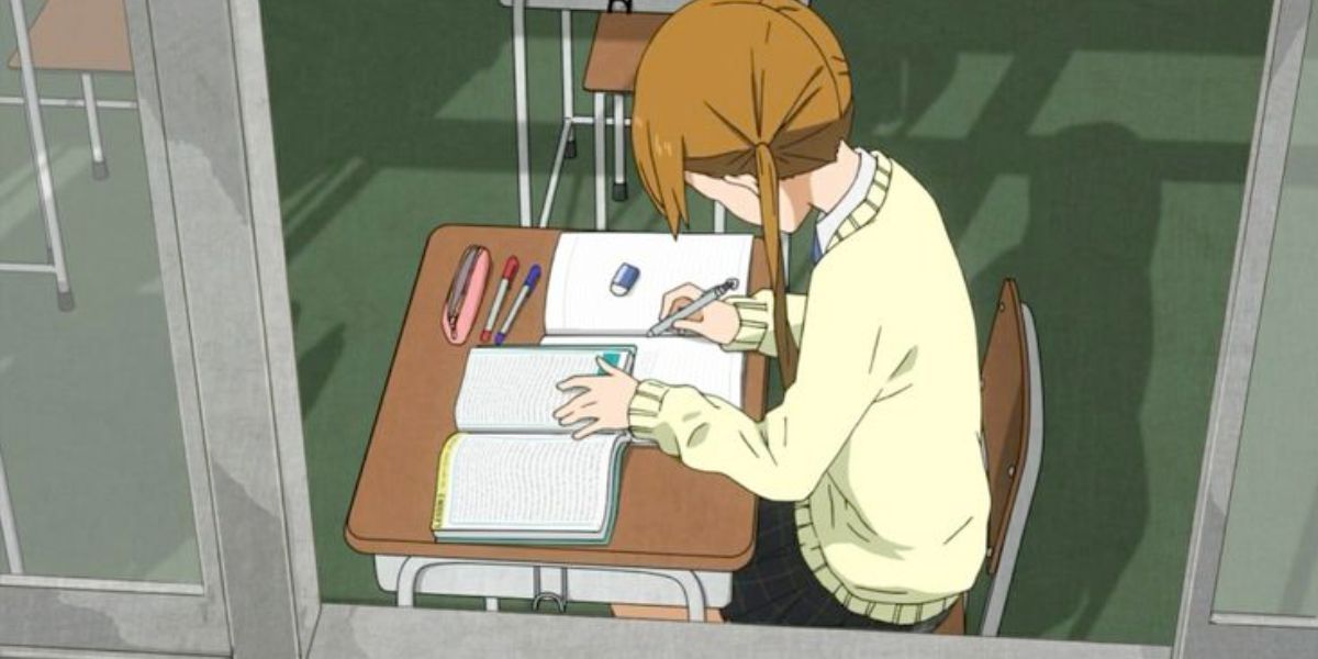 Shizuku is studying in class (My Little Monster)