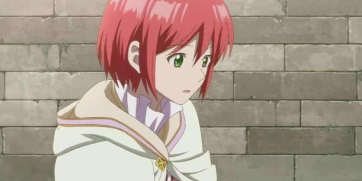 Shirayuki is putting together some herbs (Snow White with the Red Hair)