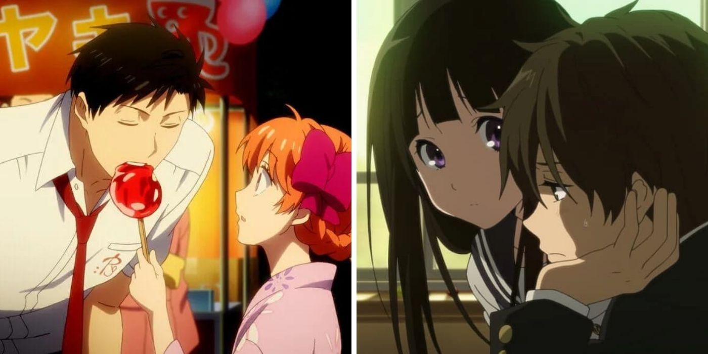 Umetarou Nozaki and Chiyo Sakura; Eru Chitanda and Houtarou Oreki