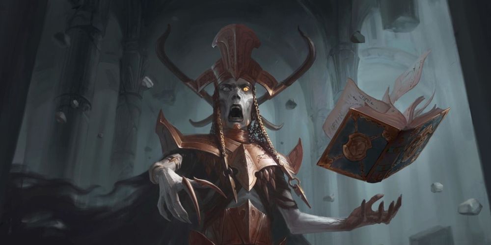 Vecna ​​the Archlich lançando magia em DnD