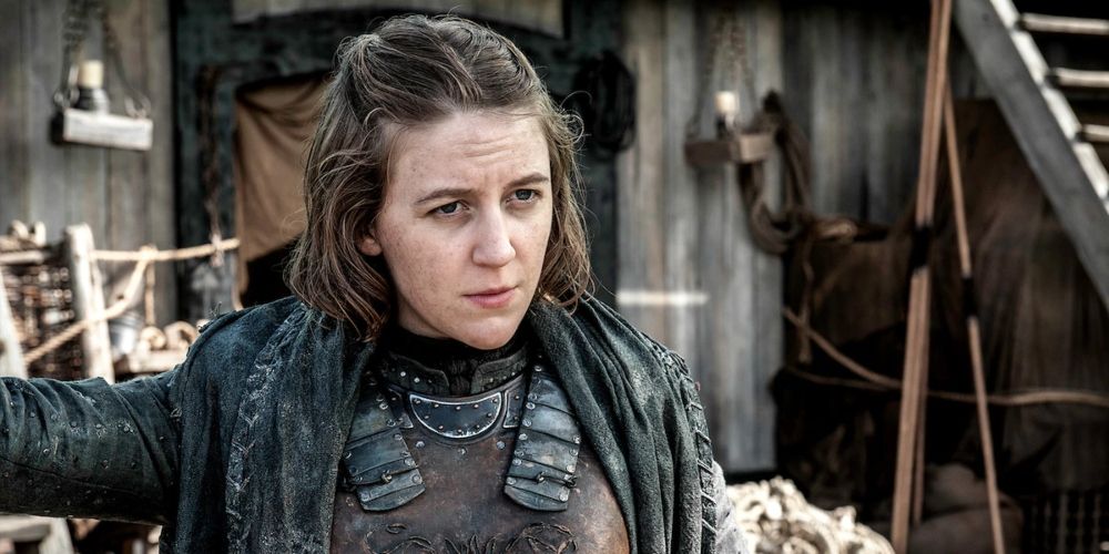 Yara Greyjoy aboard her ship in Game of Thrones.