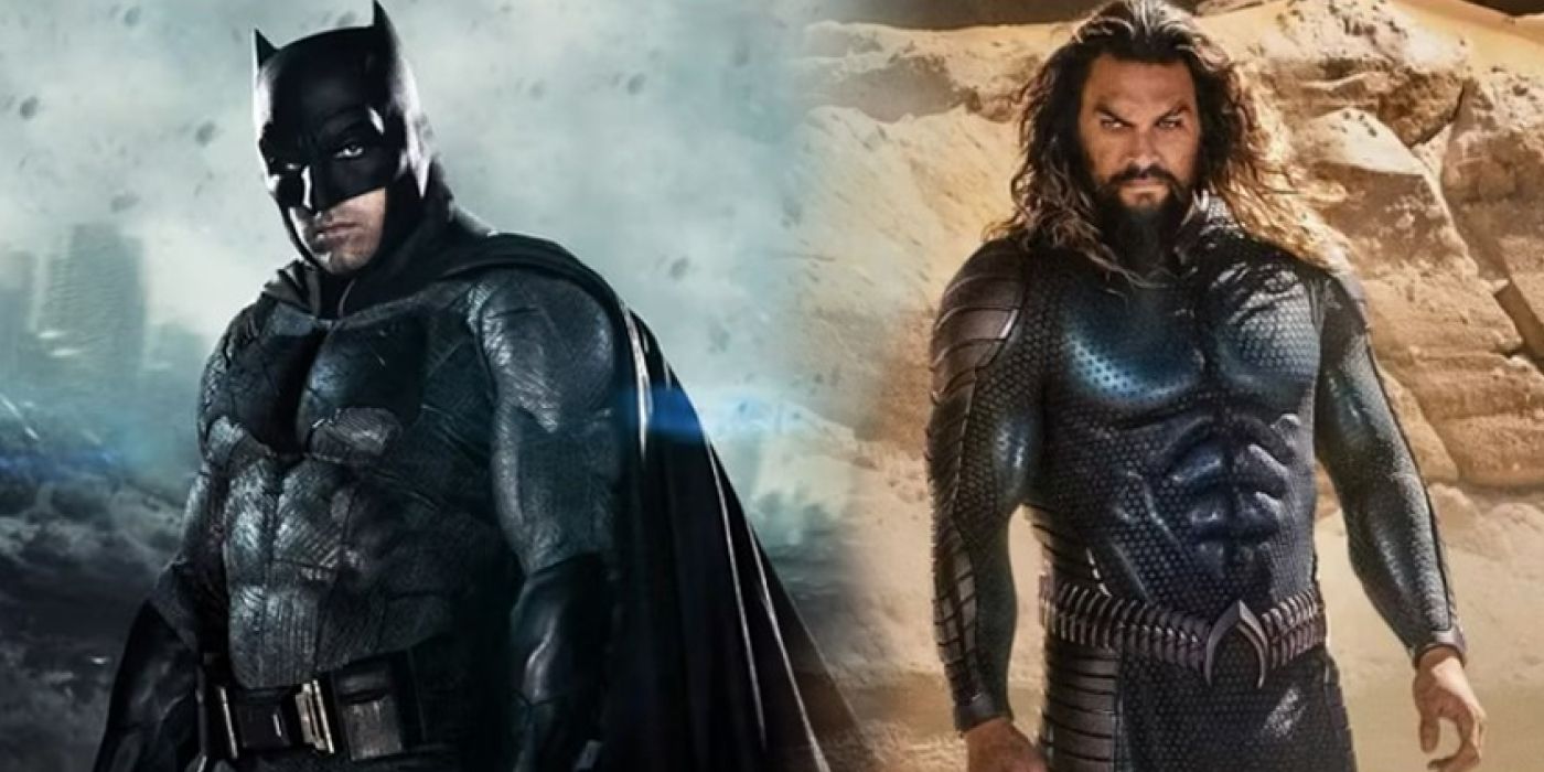 Ben Affleck as Batman and Jason Momoa as Aquaman