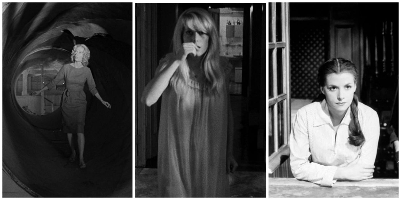 black and white horror - featured image triptych - carnival of souls, repulsion, diabolique