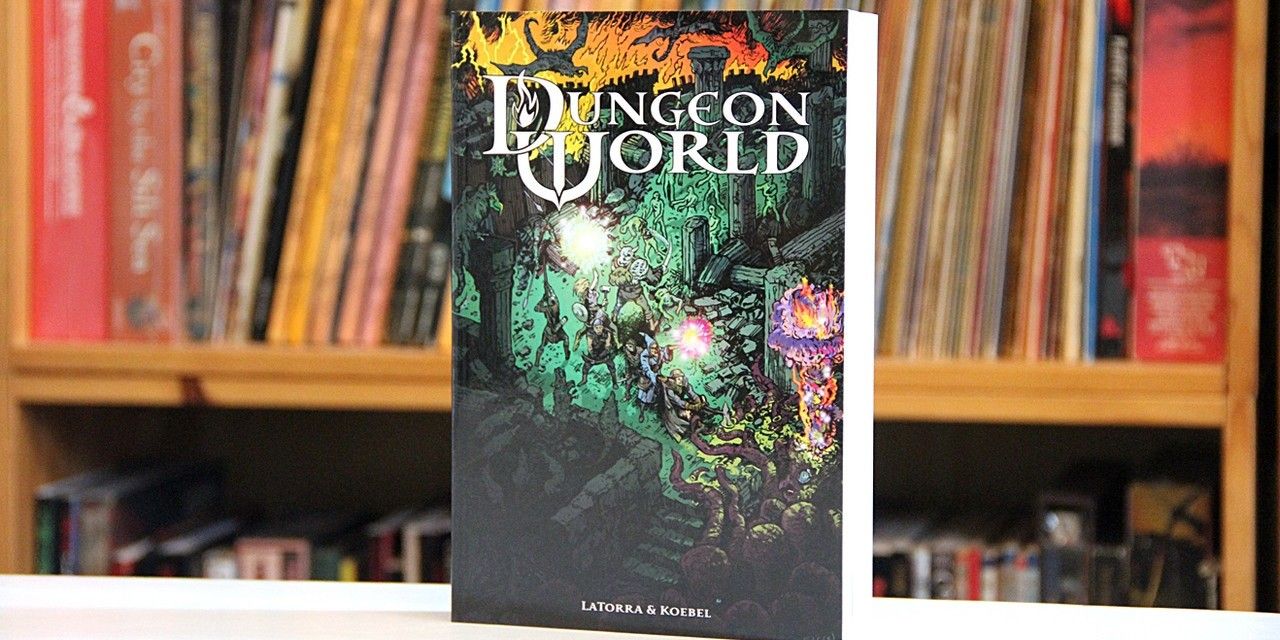 A softcover copy of Dungeon World.