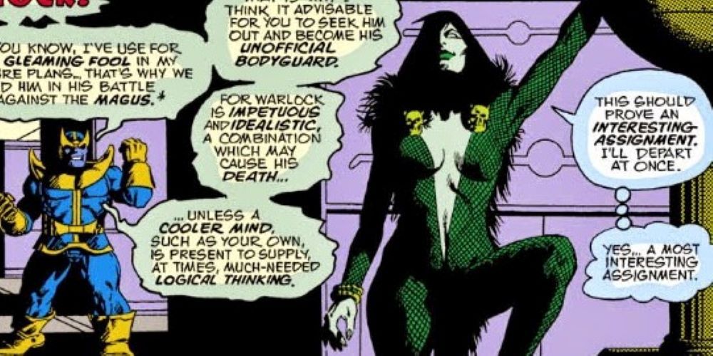 Gamora's original appearance in the Marvel Comics.