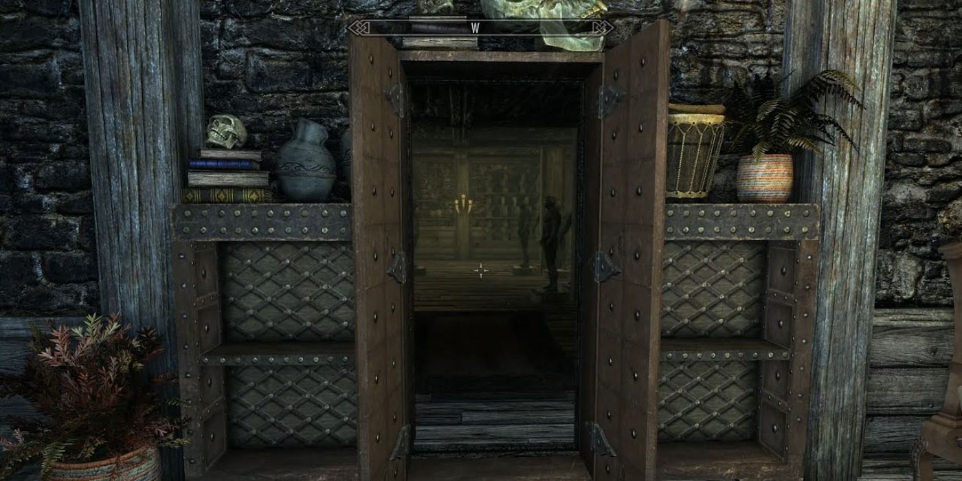 O interior do Shadowfoot Sanctum de Skyrim em Riften