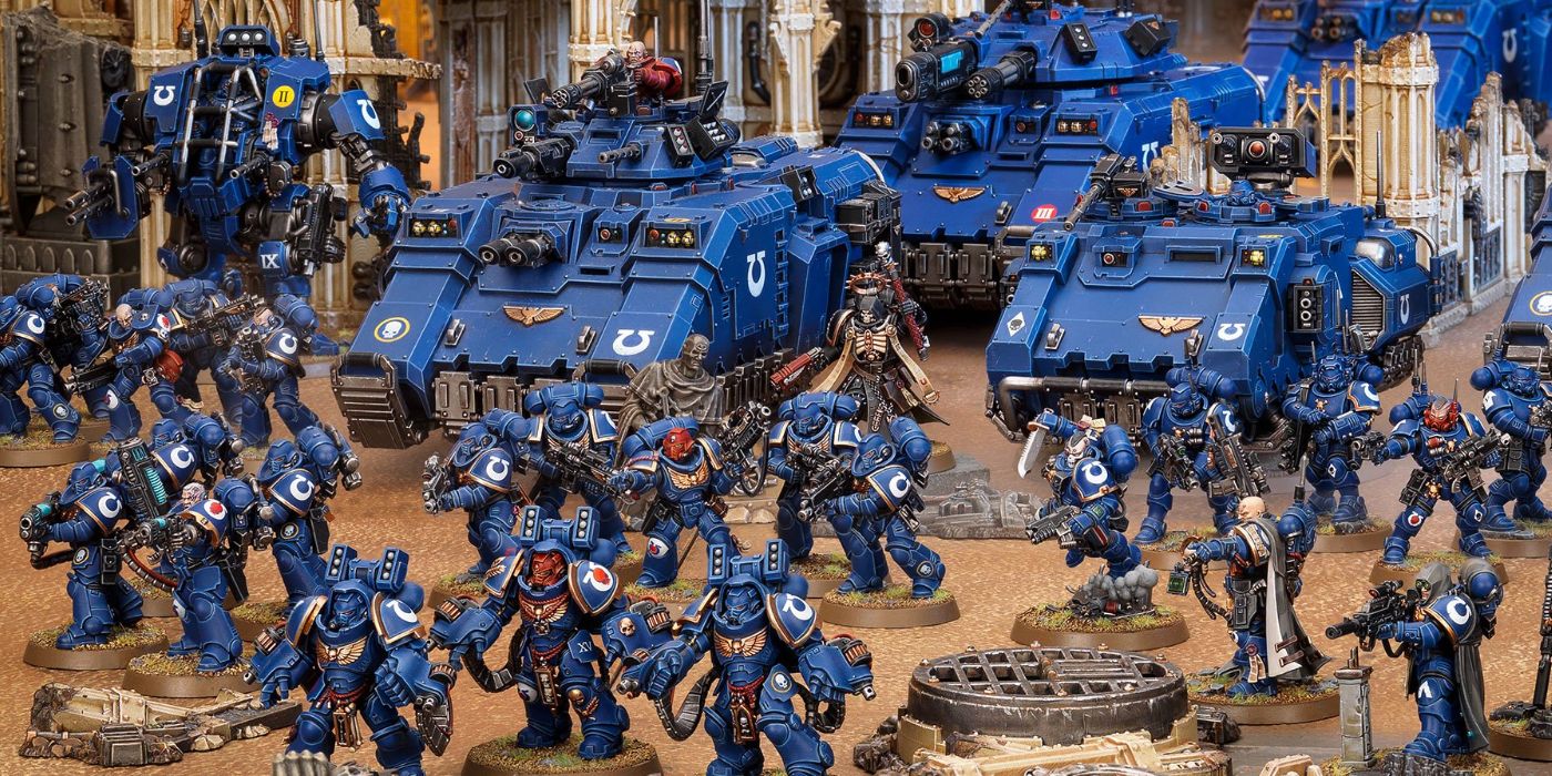 Um exército da Marinha Espacial em Warhammer 40k