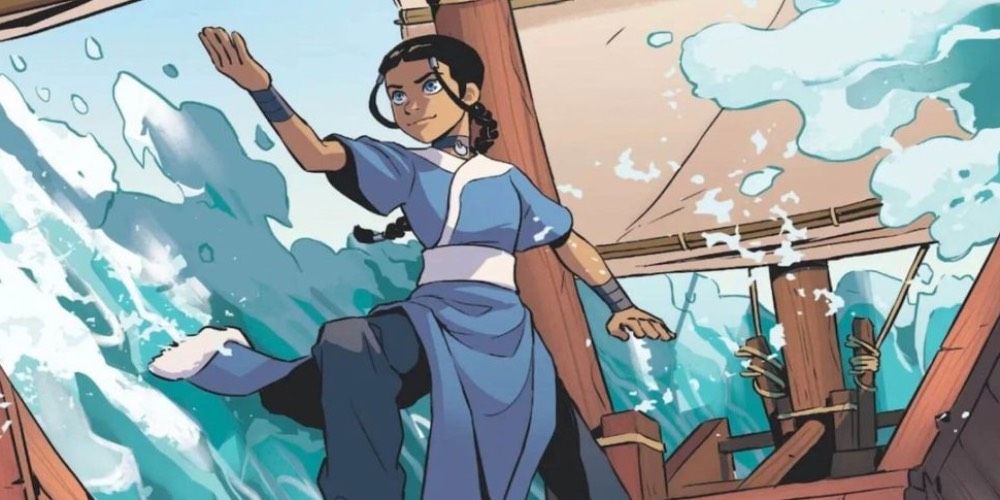 Katara on a ship from Avatar: The Last Airbender