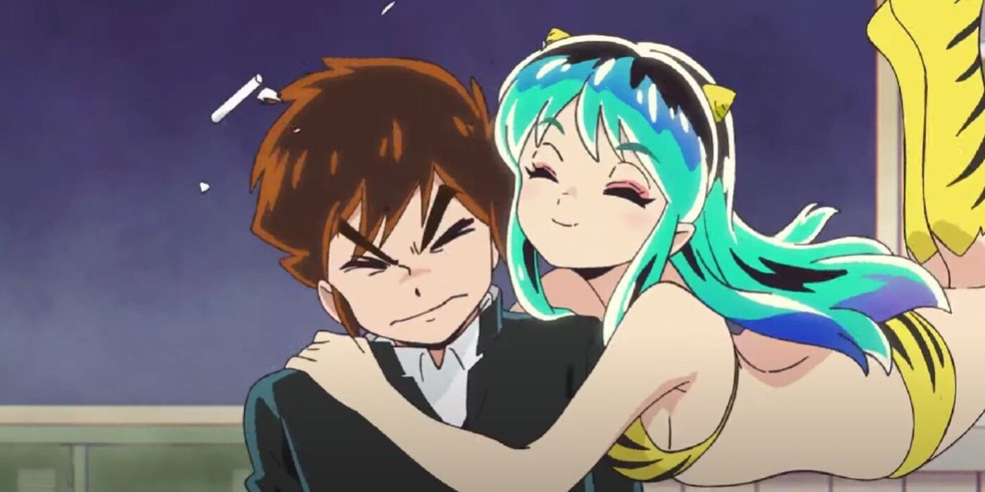 Lum hugging Ataru