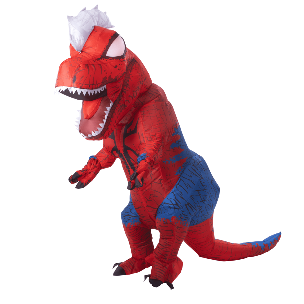 SpiderMan and Venom Dueling Inflatable Dinosaur Costumes