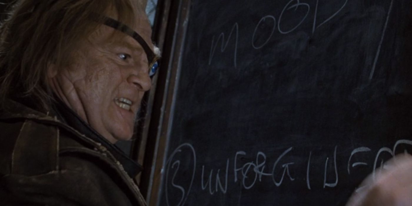 Mad-Eye Moody teaching students the Unforgivable Curses, Harry Potter