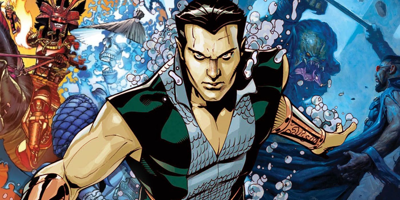 An image of Namor from the cover of Avengers #58