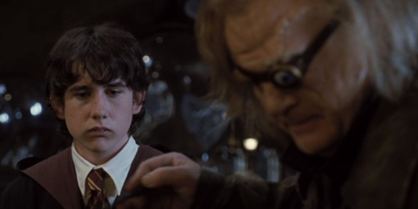 Mad-Eye Moody forcing Neville to watch the Cruciatus Curse, Harry Potter