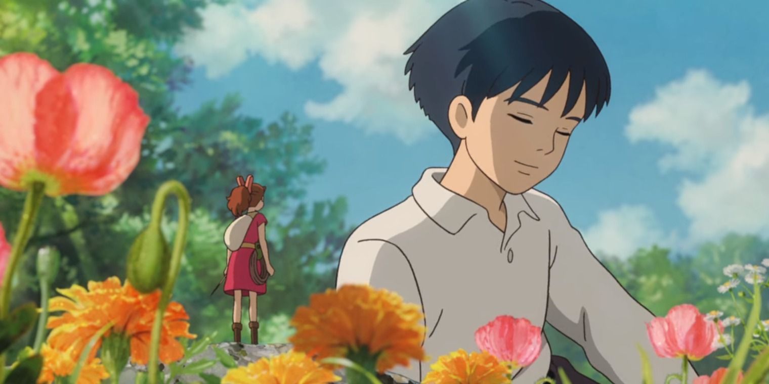 Arriety talks to Sho in The Secret World Of Arrietty.