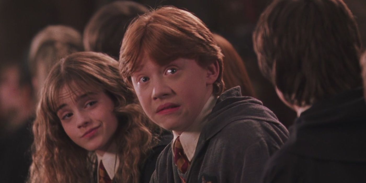 Ron and Hermione in Harry Potter and the Chamber of Secrets