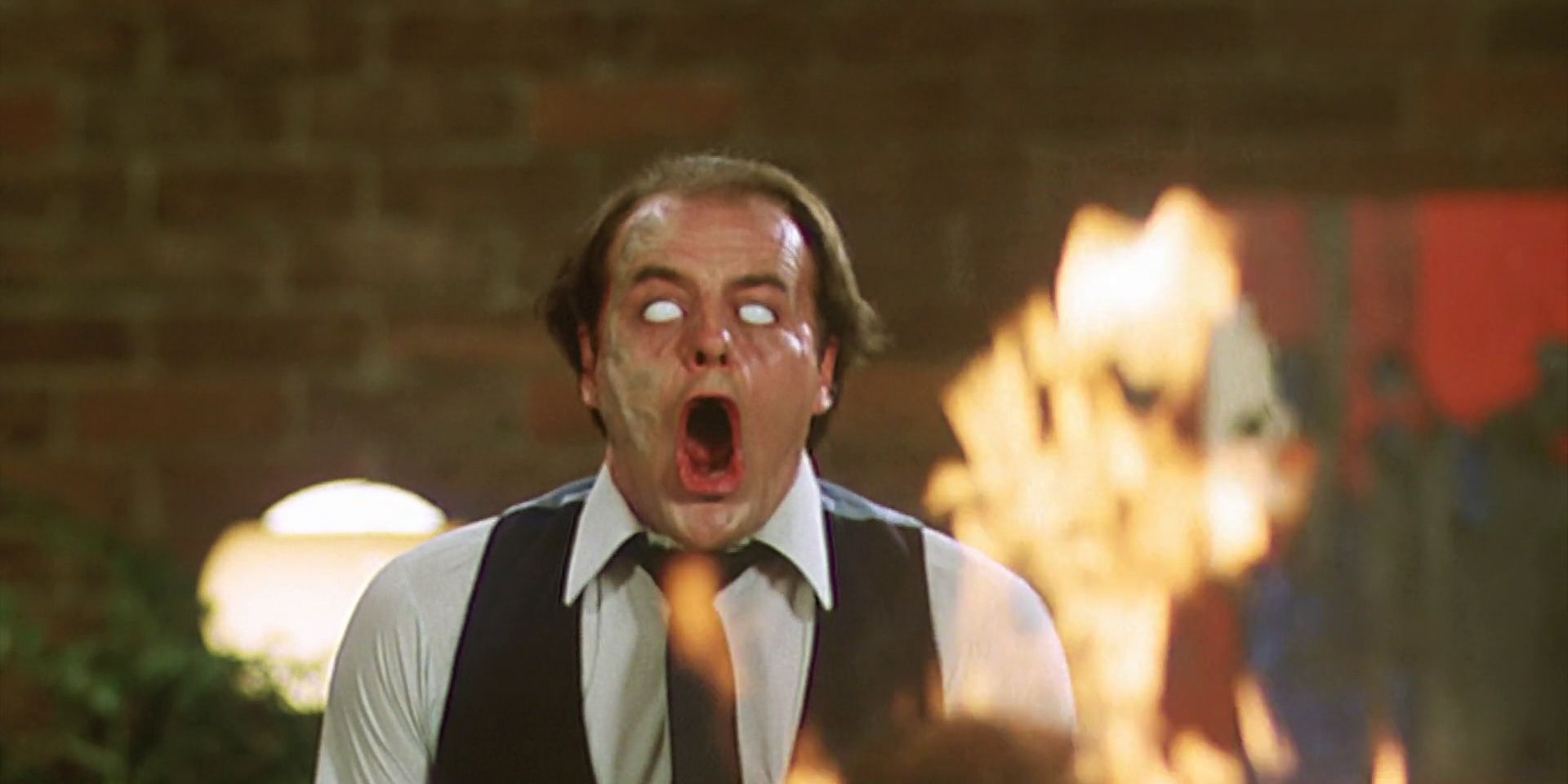 Darryl Revok, as played by Michael Ironside, near the end of Scanners