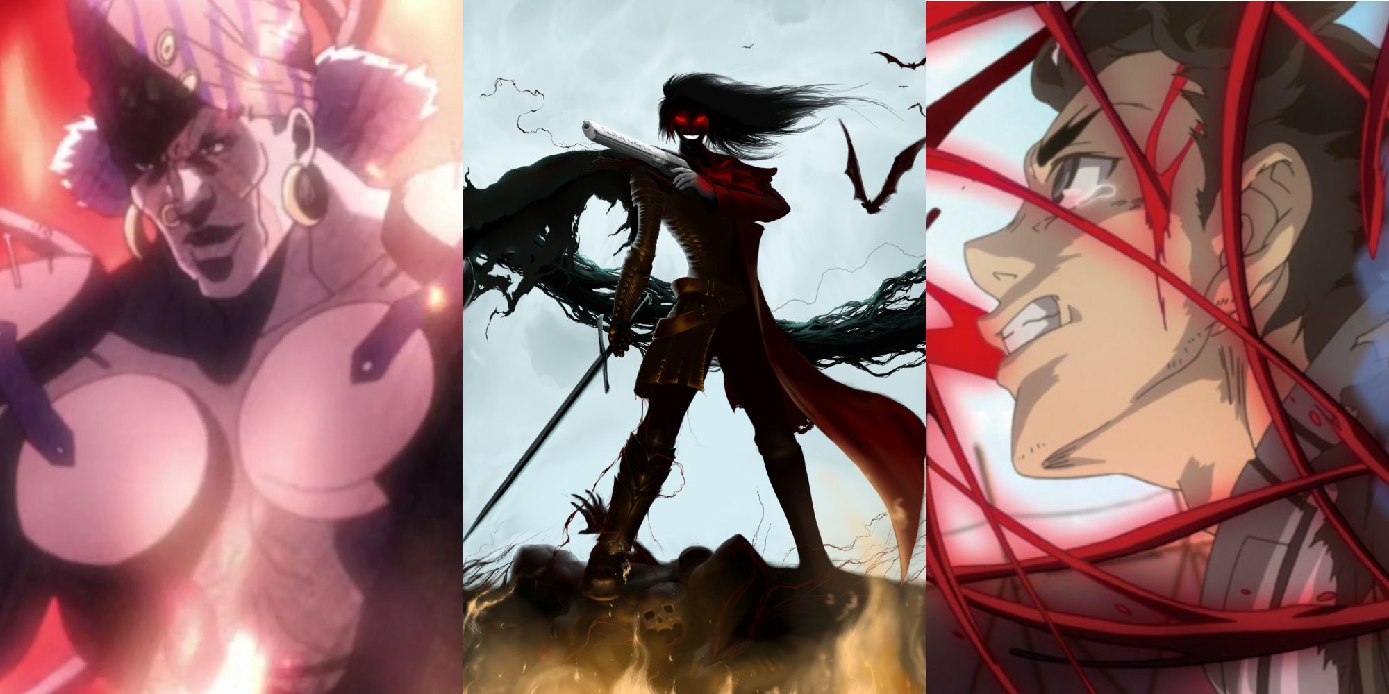 anime hellsing, demon, allucard, combat, fighting