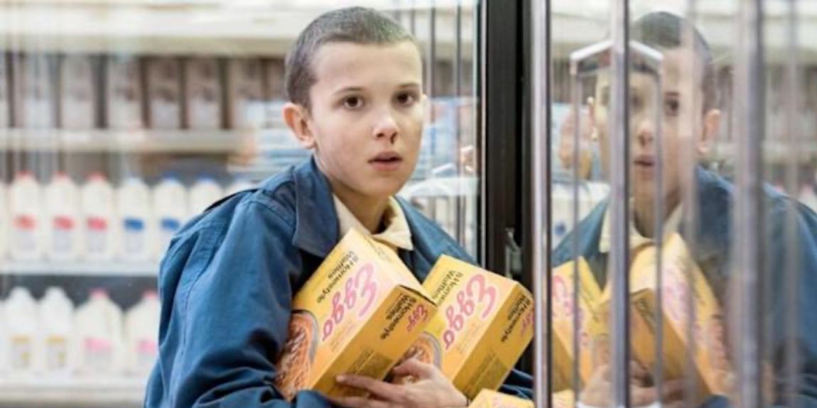 Eleven stealing boxes of Eggos