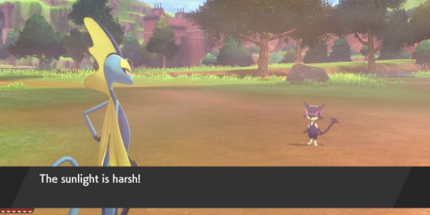 Un día soleado durante la batalla en Pokémon Sword and Shield.