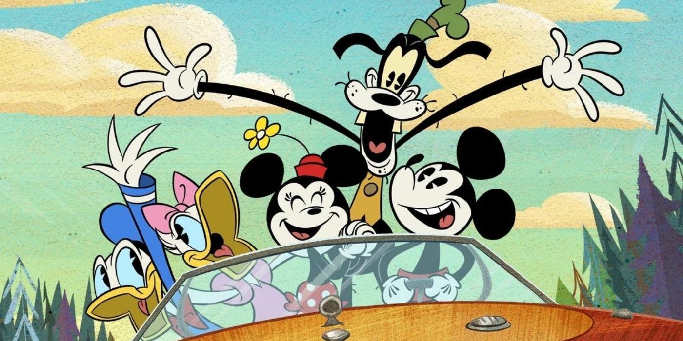 Mickey Mouse'un harika yaz, oyuncu arabasıyla seyahat ediyor