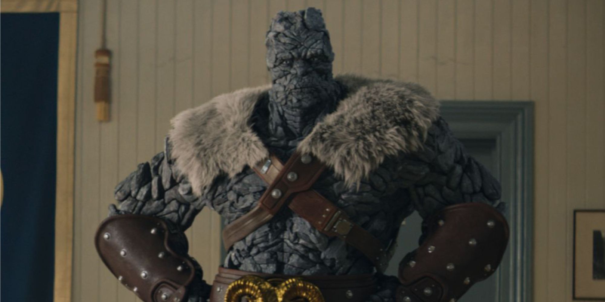 Taika Waititi as Korg standing with his arms on his hips